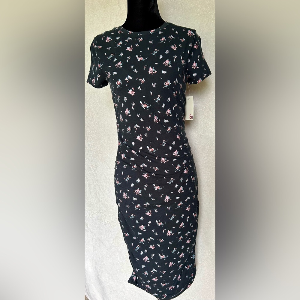 Women’s Ruched Bodycon Tee Dress